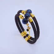 Bracelet - CLÉOPATRE- Noir - perles noires 