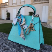 Sac en cuir Vénus - Bleu turquoise