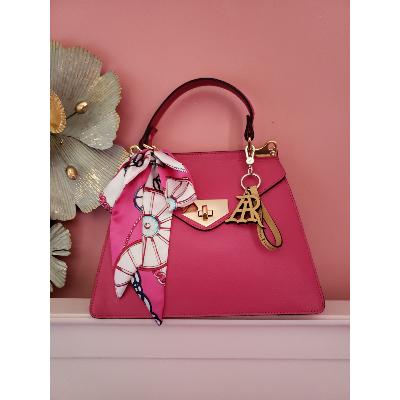 Sac en cuir - Vénus - Rose fuchsia