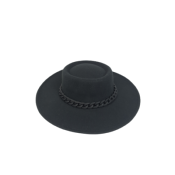 Chapeau Noir avec Chaine