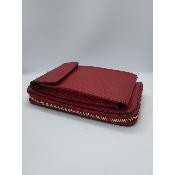 Sac-pochette -cuir-rouge