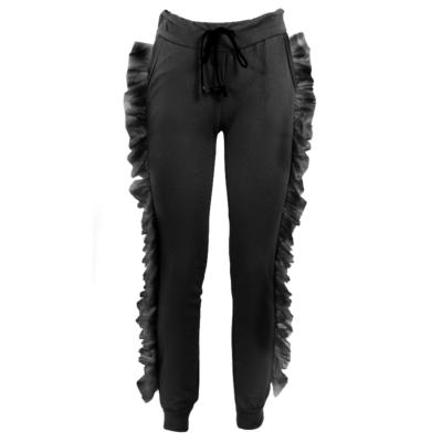 Angeli & Rebel's - Pantalon noir  finition volants 