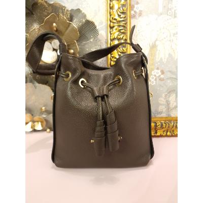 Gladiatrice - sac à main en cuir - Taupe 