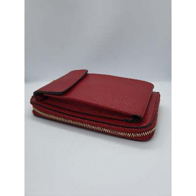 Sac-pochette -cuir-rouge