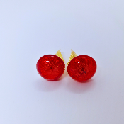 Boucles d'oreilles - Gaïa- rouge