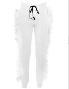 Angeli & Rebel's - Pantalon blanc  finition volants 