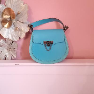 Sac à Main en Cuir Luna Turquoise