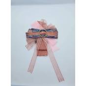 Broche Rose avec Dentelle 