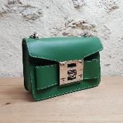 Sac à main cuir véritable - Laeticia - Vert