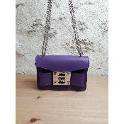 Sac à main cuir véritable - Laeticia - Violet