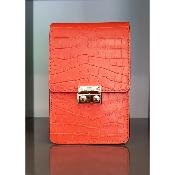 Sac pochette en cuir - Mona - Orange