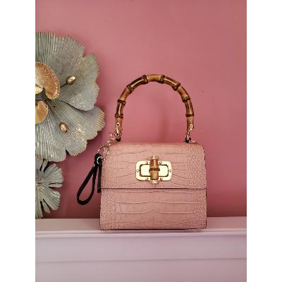 Sac en cuir anses en Bambou - Lady C