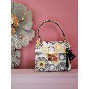 Sac en cuir motif fleuri - Lady V