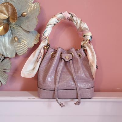 Sac à main cuir véritable - Uzume - Rose lilas