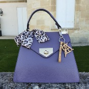 Sac en cuir  Vénus - Lilas 