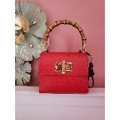 Sac en cuir - Lady A -Rouge