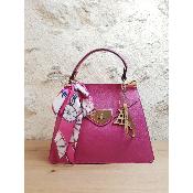 Sac en cuir - Vénus - Rose fuchsia