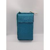 Sac pochette turquoise 