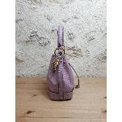 Sac à main cuir véritable - Uzume - Rose lilas