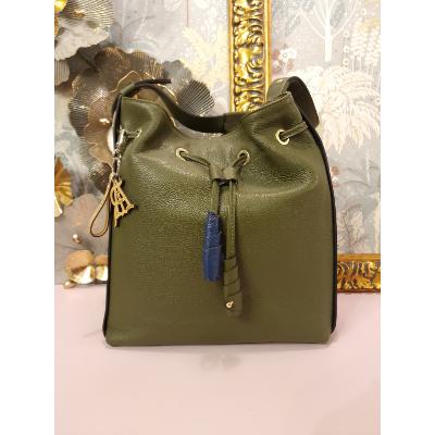 Gladiatrice - sac à main en cuir- vert 