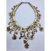 Collier en cuir doré Capucine