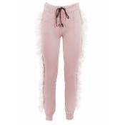 Angeli & Rebel's - Pantalon beige rosato finition volants 