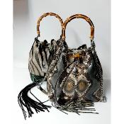 Sac Seau en Python Uzume Anse Bambou