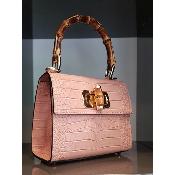 Sac en cuir anses en Bambou - Lady C