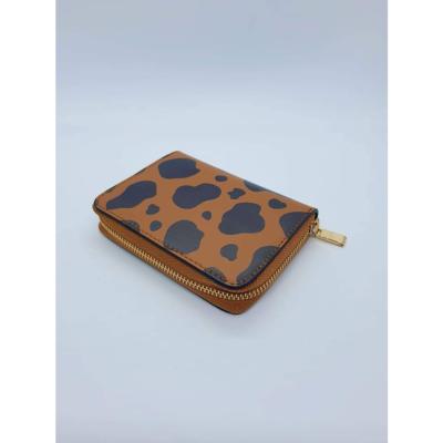 Portefeuille en cuir motif animalier