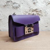 Sac à main cuir véritable - Laeticia - Violet