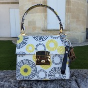 Sac en cuir motif fleuri - Lady V